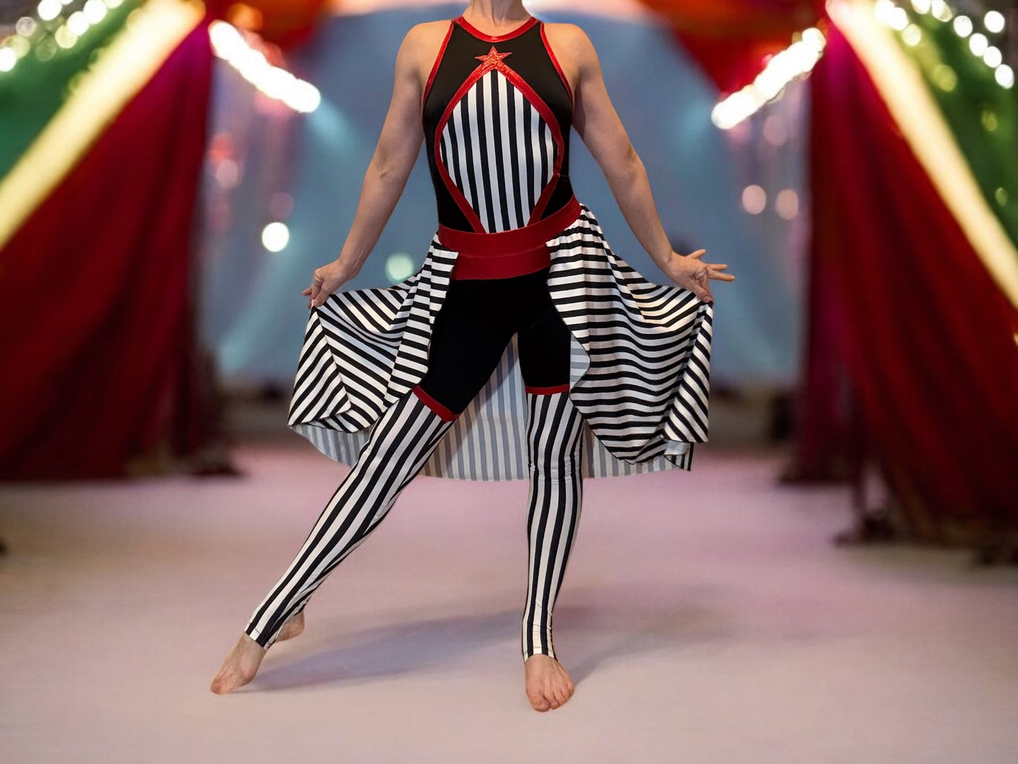 Classic Circus Stripe Dance Skirt