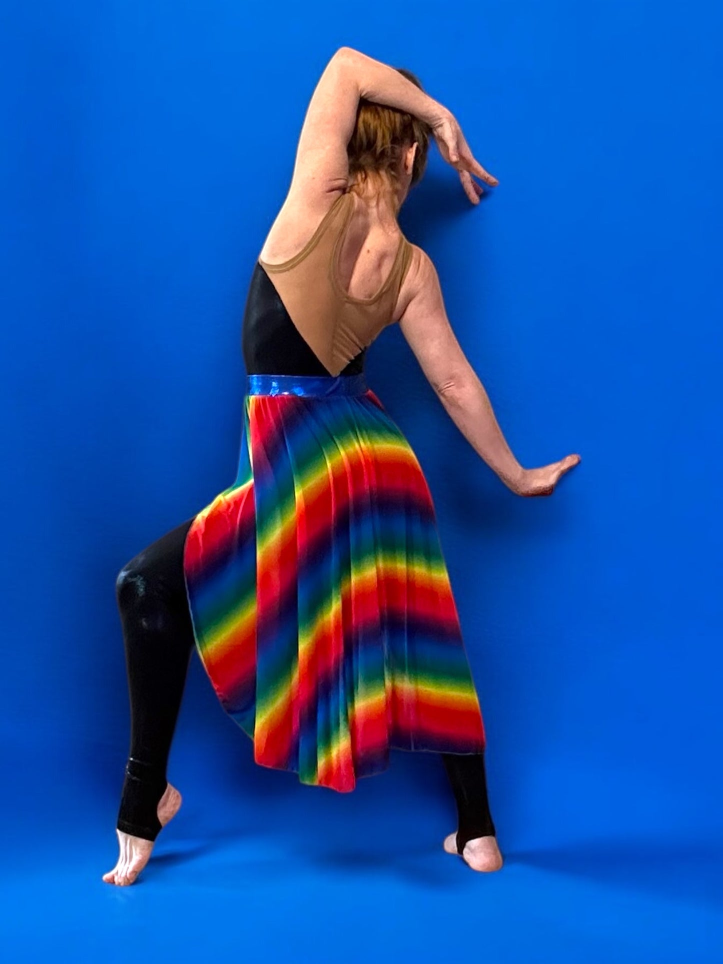 Rainbow Mesh Dance Skirt