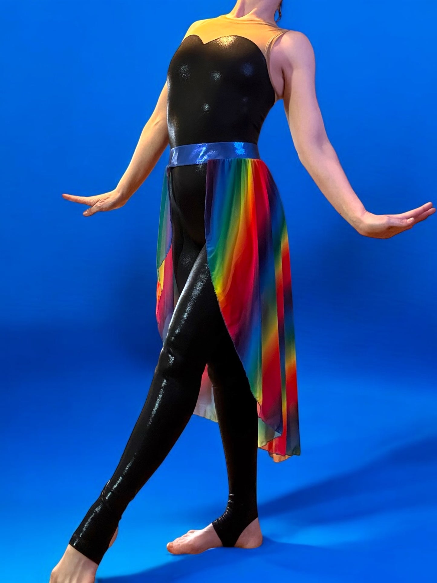 Rainbow Mesh Dance Skirt