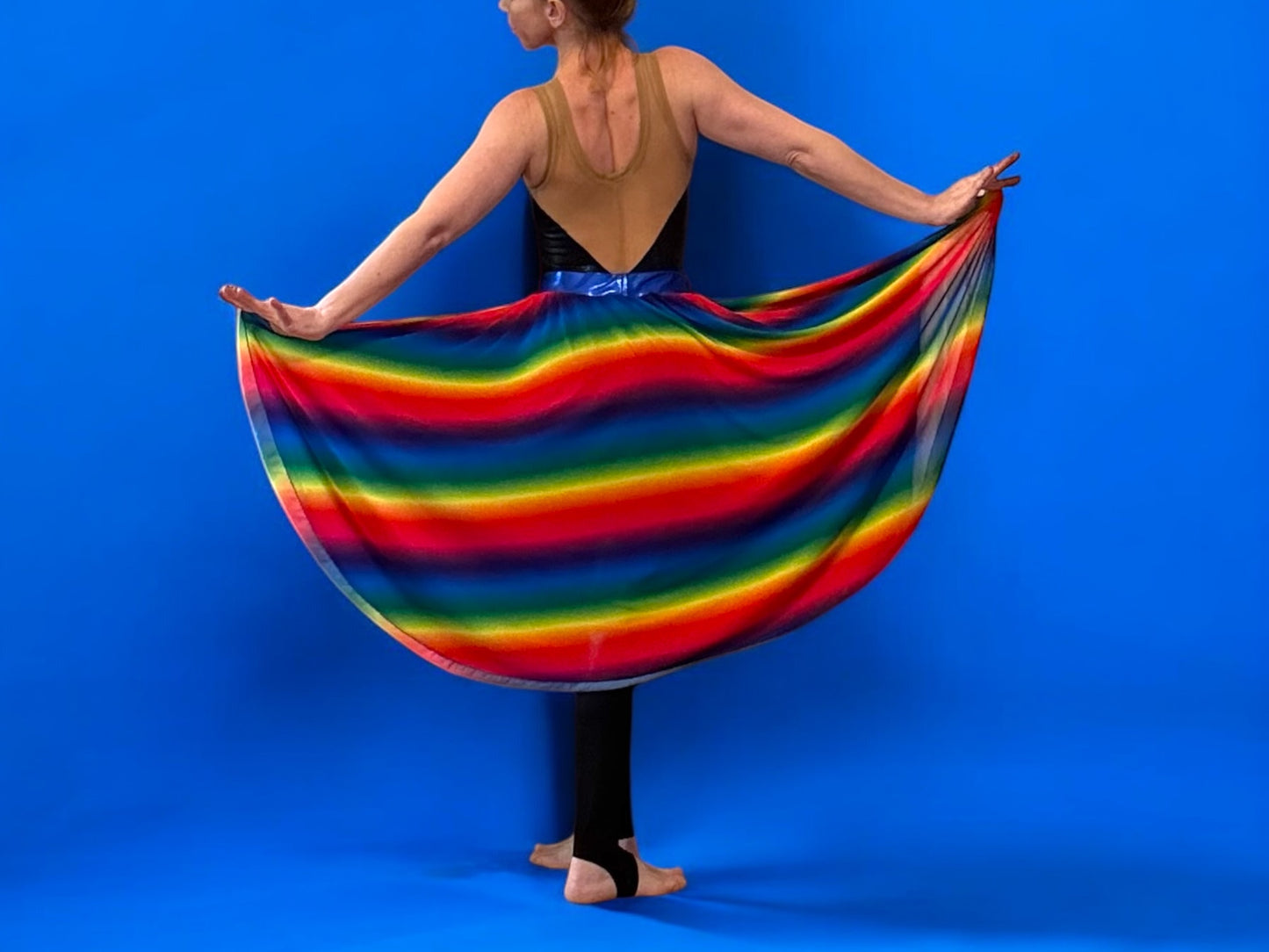 Rainbow Mesh Dance Skirt