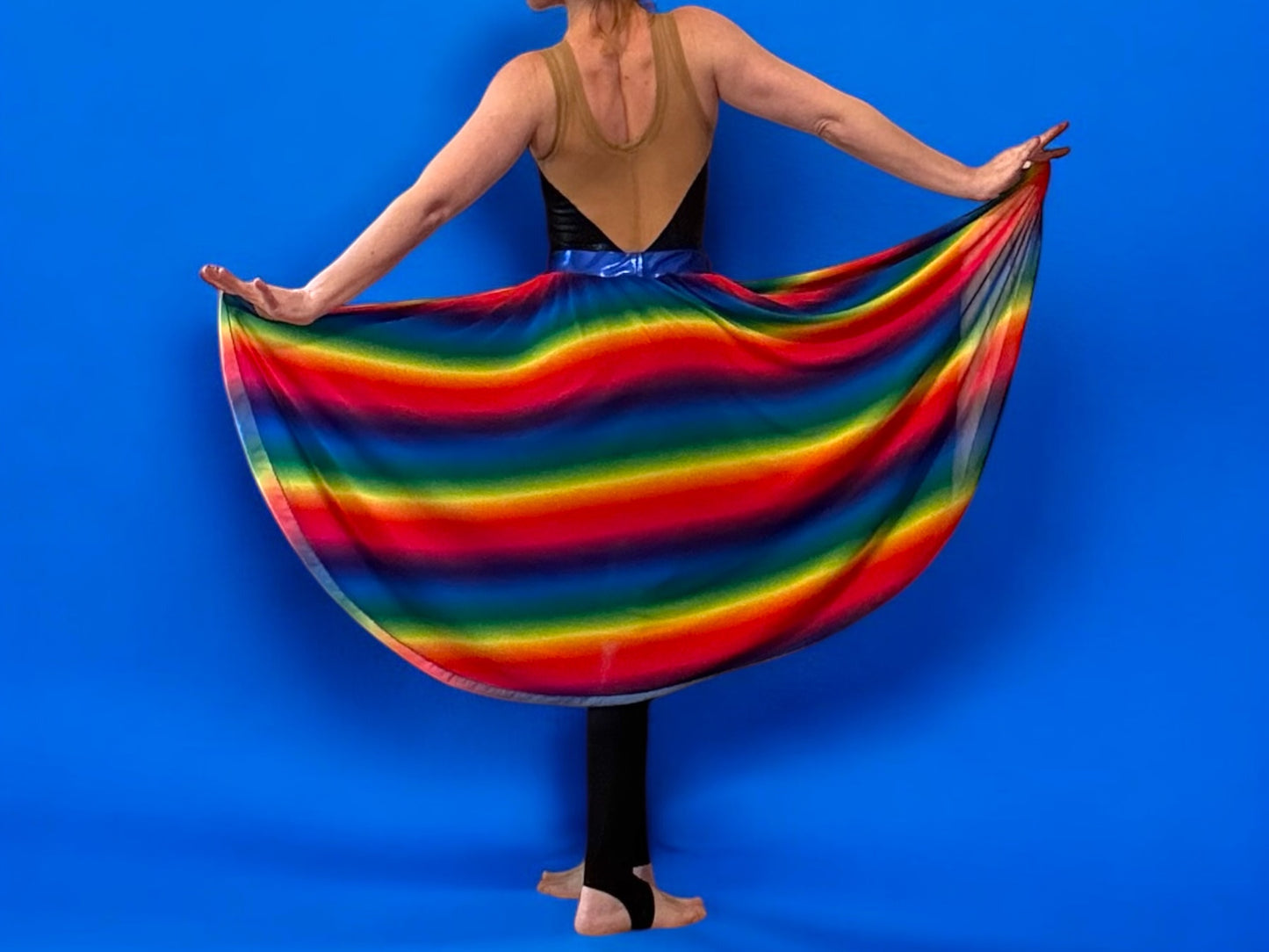 Rainbow Mesh Dance Skirt