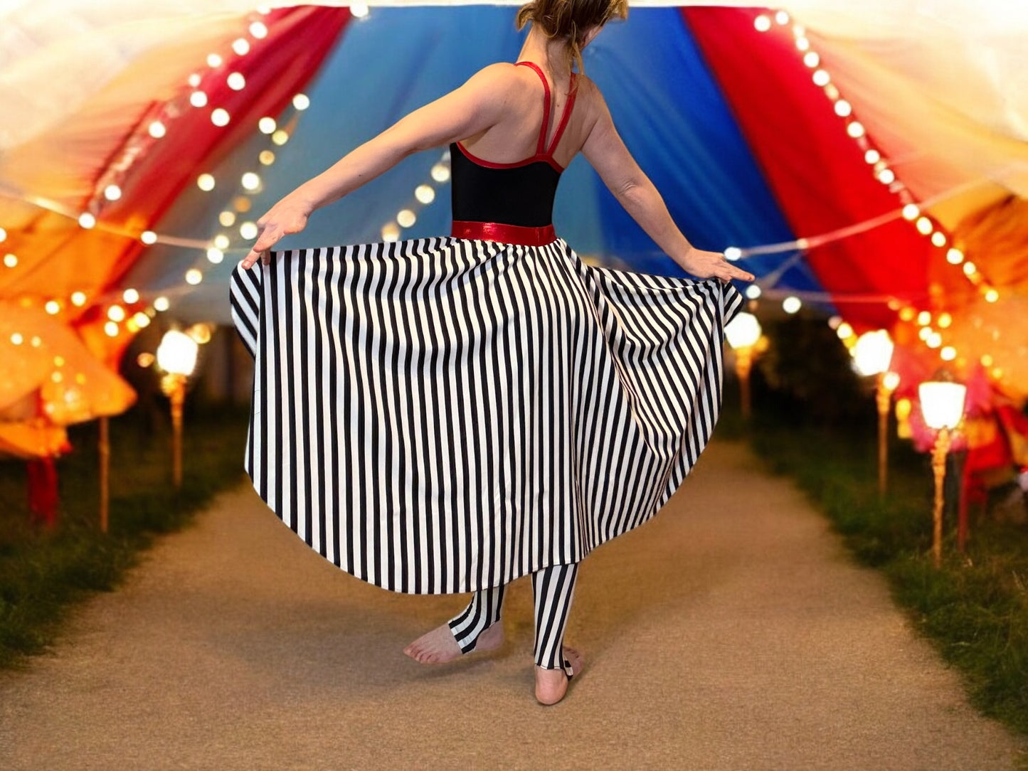 Classic Circus Stripe Dance Skirt