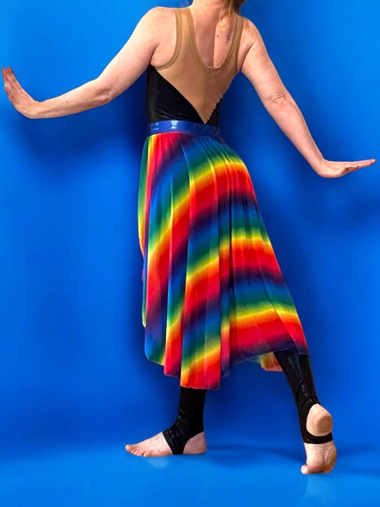 Rainbow Mesh Dance Skirt